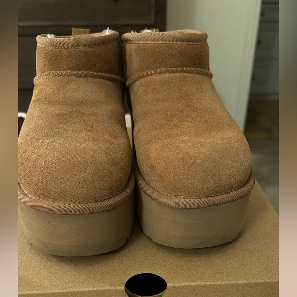 UGG Chestnut Platform Ankle Booties